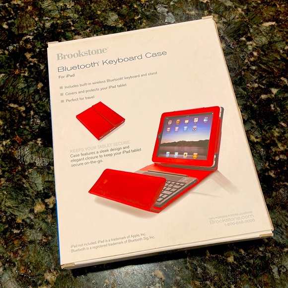 Brookstone Bluetooth Keyboard Case for iPad and Mini Apple Adapter - never used - Picture 2 of 11
